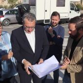 El alcalde de Benidorm visita el comienzo de los trabajos para la construcción de la pista de atletismo