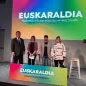 Organizadores de Euskaraldia en la presentación en Tabakalera 