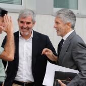 Fernando Clavijo, Presidente del Gobierno de Canarias y Fernando Grande-Marlaska, Ministro del Interior durante una visita a Canarias