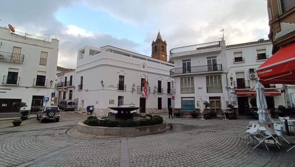 Plaza de la Constitución, uno de los centros neurálgicos de Cortegana.