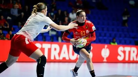 Paula Arcos durante un partido de la selección española Paula Arcos durante un partido de la selección española