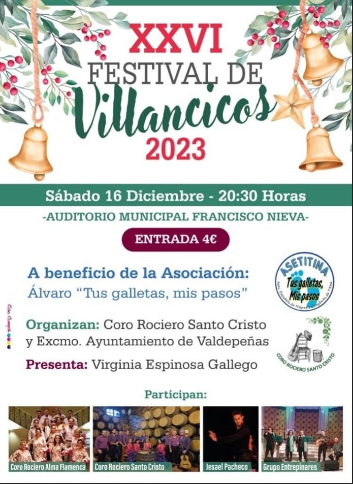 Este sábado se celebra el XXVI Festival de Villancicos del Coro Rociero 'Santo Cristo' Este sábado se celebra el XXVI Festival de Villancicos del Coro Rociero 'Santo Cristo'