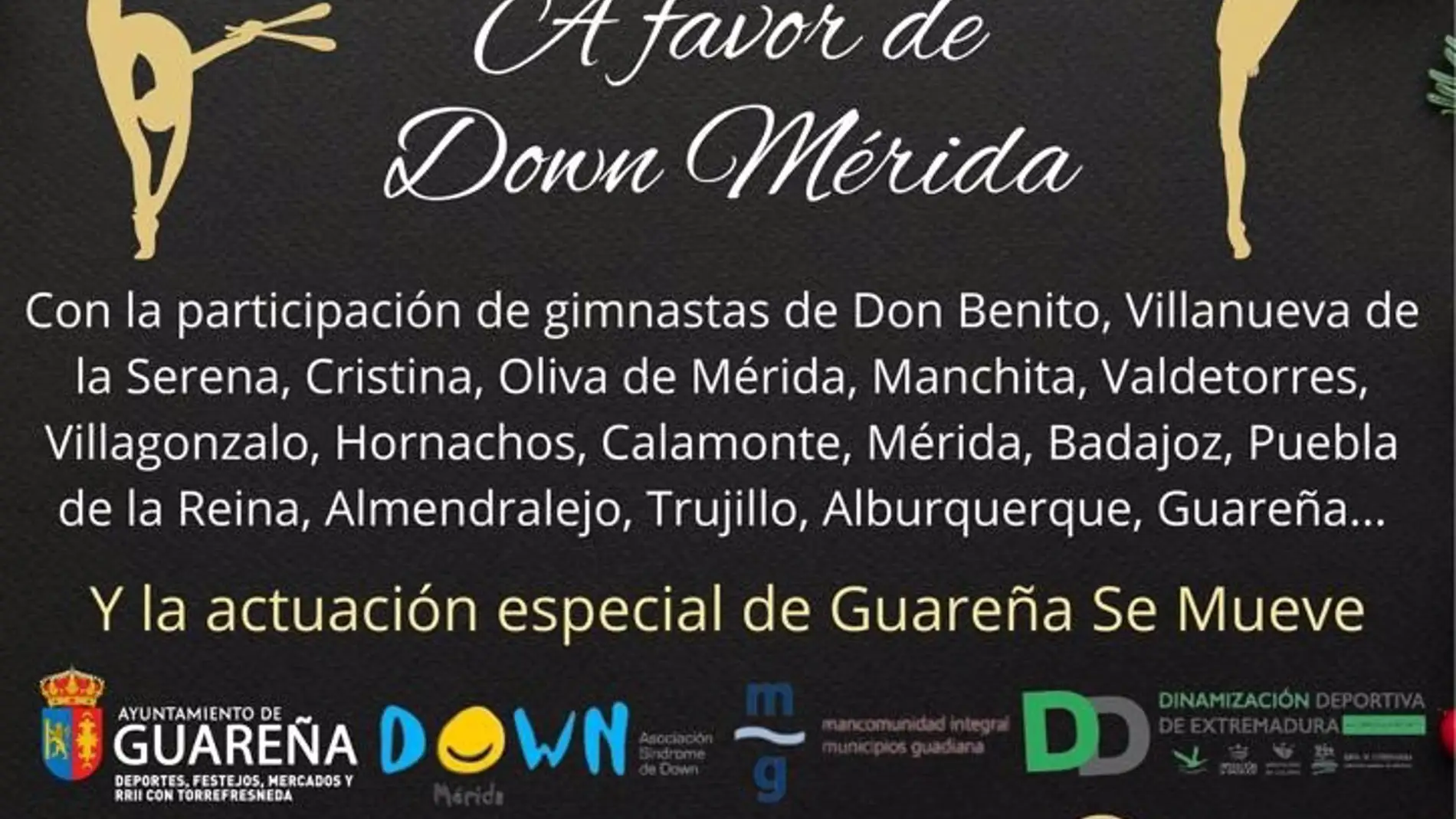 Una gala benéfica de Gimnasia Rítmica recaudará fondos el 20 de diciembre en Guareña para la asociación Down Mérida
