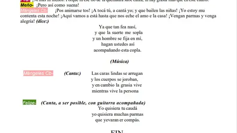 Última parte del sainete en homenaje a los hermanos Álvarez Quintero Última parte del sainete en homenaje a los hermanos Álvarez Quintero