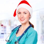 Enfermera en Navidad