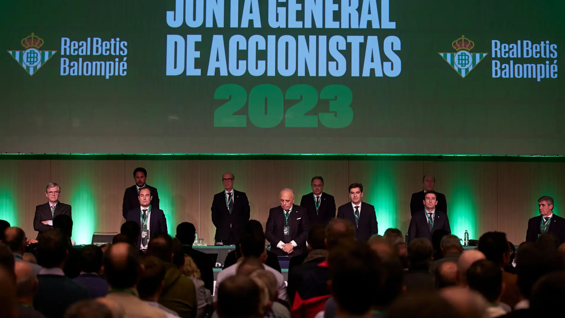 Una instantánea de la Junta General de Ordinaria de Accionistas del Real Betis de 2023.