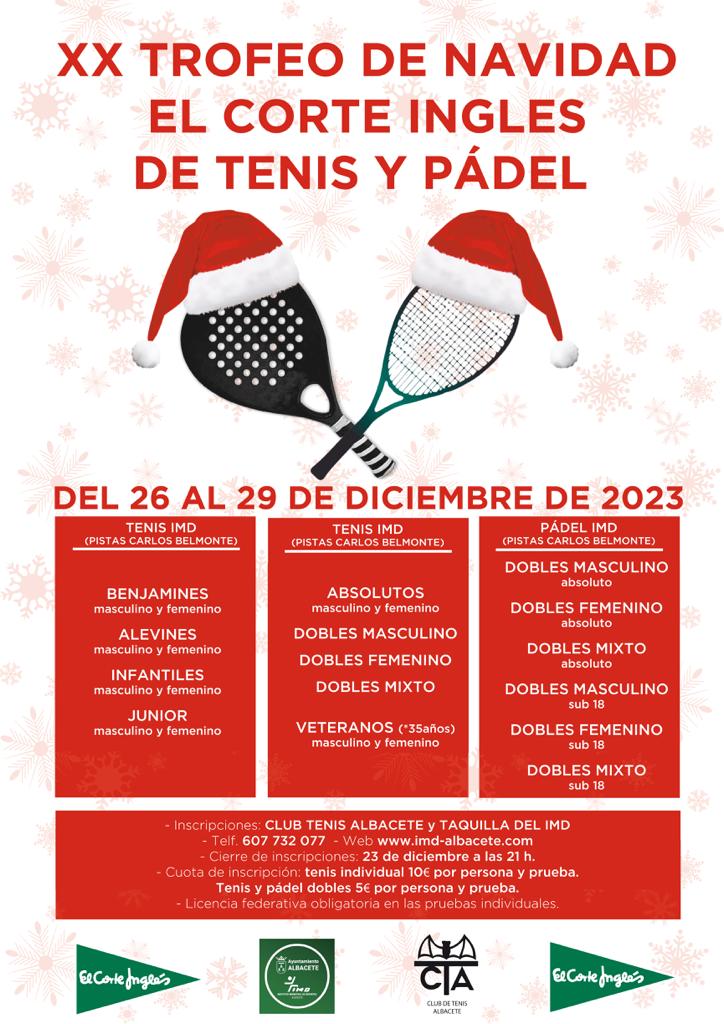El Club de Tenis y el Corte Inglés celebran su XX torneo de Navidad El Club de Tenis y el Corte Inglés celebran su XX torneo de Navidad