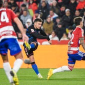 Adriá Pedrosa en el gol que ha marcado ante el Granada