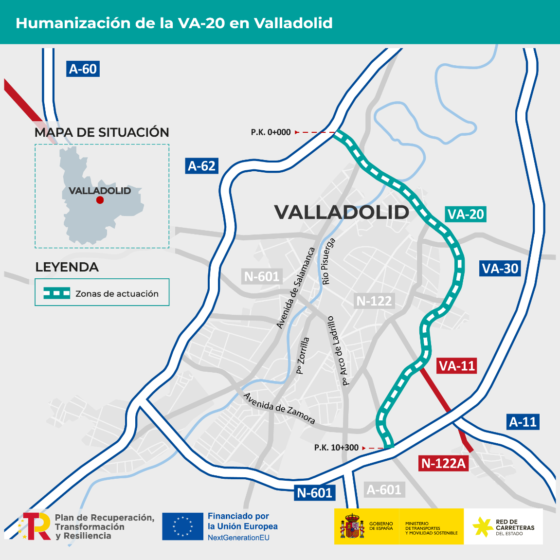 El Ministerio de Transportes destinará más de 16 millones a la reforma de la VA-20 El Ministerio de Transportes destinará más de 16 millones a la reforma de la VA-20