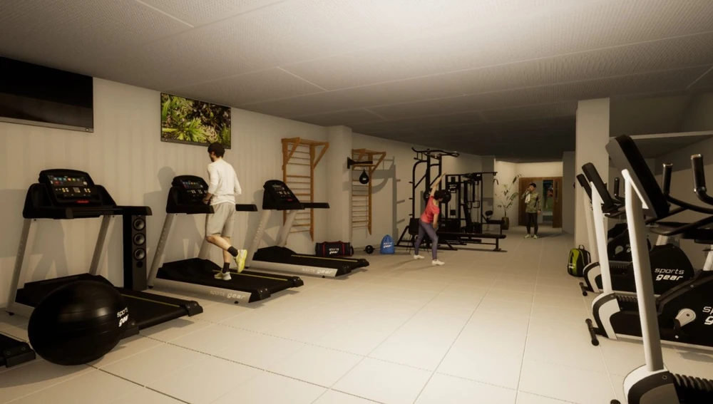 Imagen de la sala 'fitness' del pabellón de Tómbola Imagen de la sala 'fitness' del pabellón de Tómbola