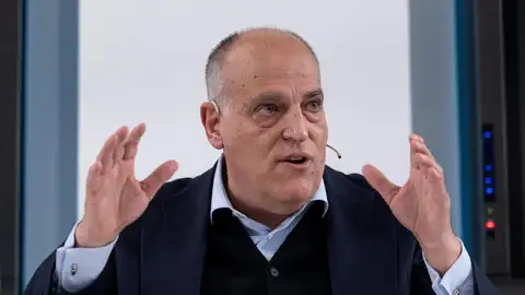 Javier Tebas durante una rueda de prensa Javier Tebas durante una rueda de prensa
