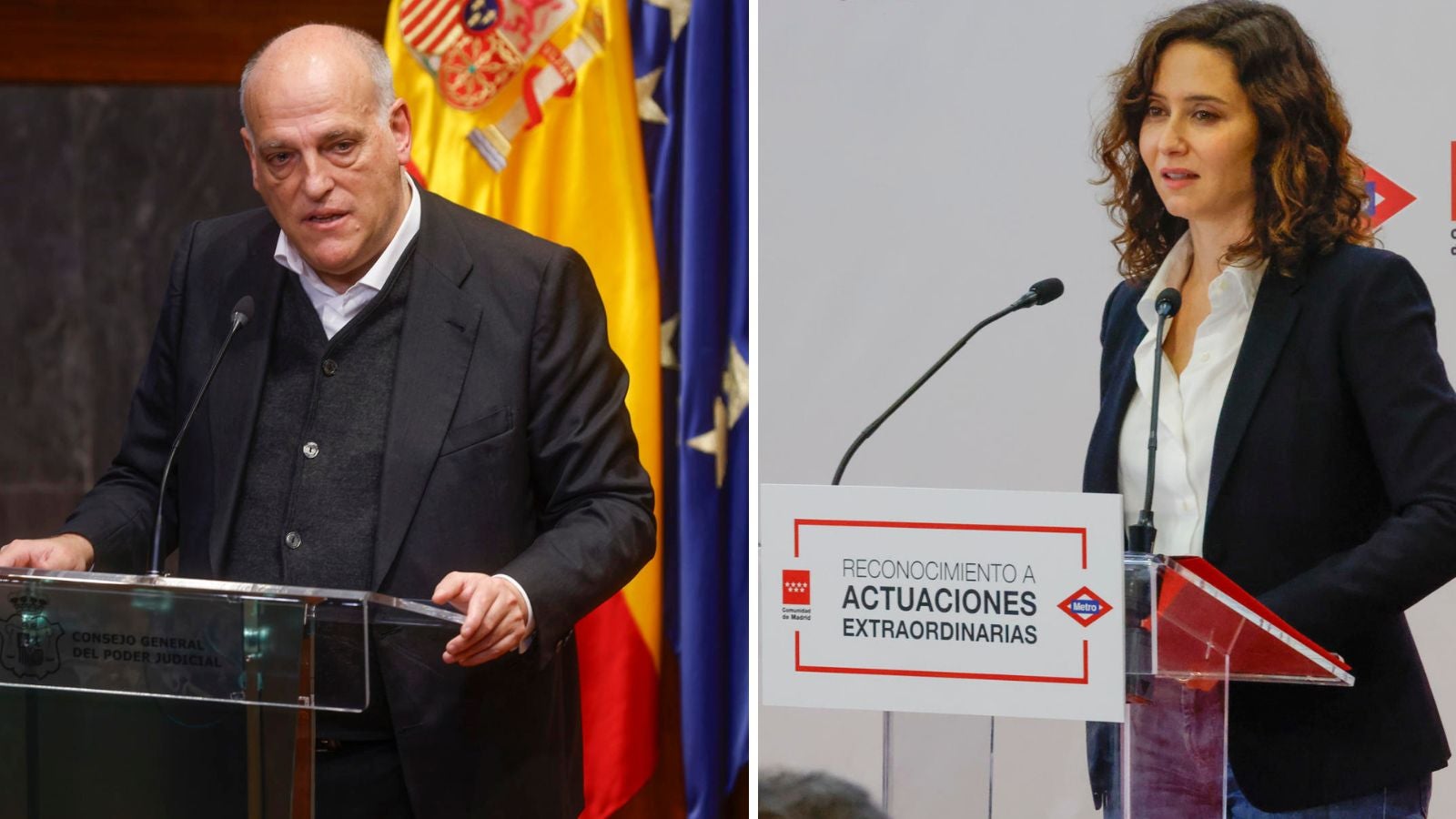 El pique de Ayuso y Tebas por la Superliga: "La libre competencia es mejor que los monopolios" El pique de Ayuso y Tebas por la Superliga: "La libre competencia es mejor que los monopolios"