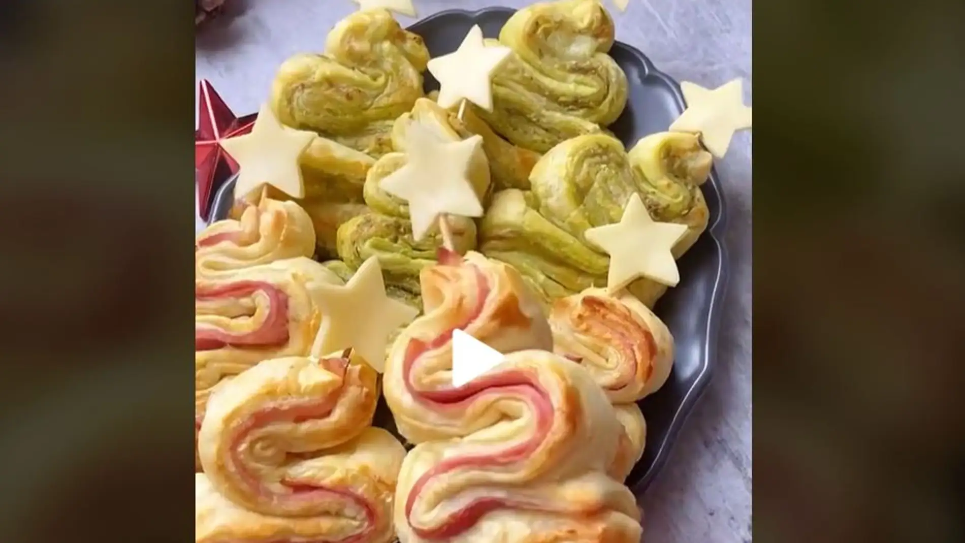 La receta viral para estas navidades: arbolitos de jamón y queso