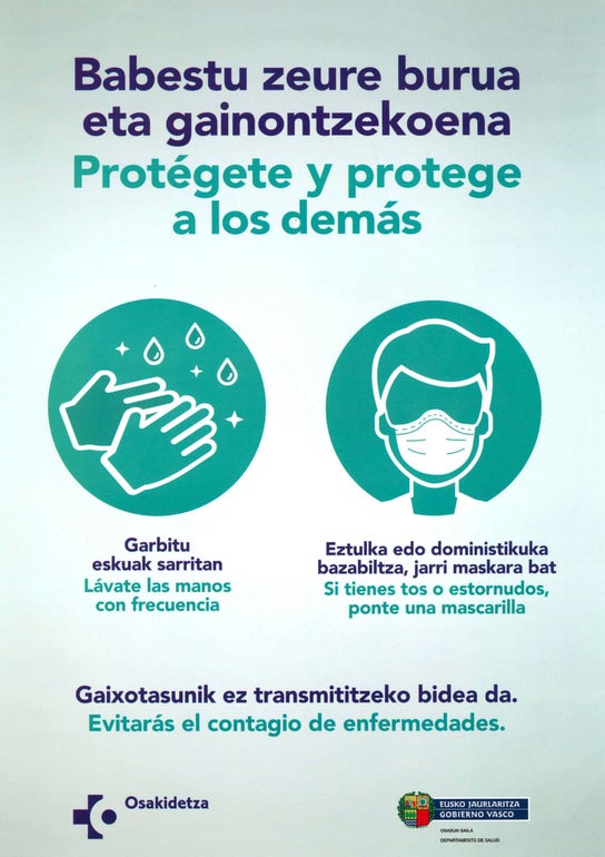Osakidetza recomienda el uso de la mascarilla ante el aumento de casos de gripe y Covid Osakidetza recomienda el uso de la mascarilla ante el aumento de casos de gripe y Covid