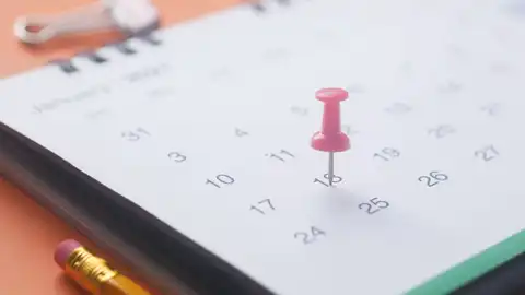 Imagen de un calendario Imagen de un calendario