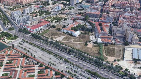 Vista de los terrenos donde se levantará el IES de Patraix