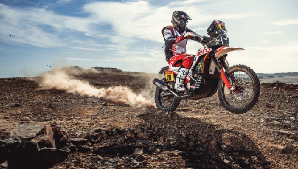 Jan Barreda con su nueva moto, Hero