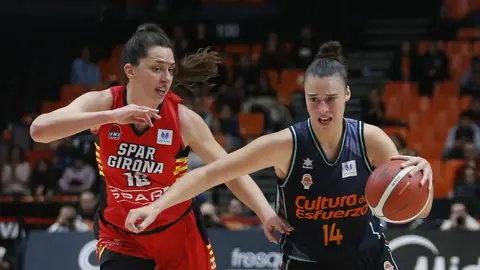 Valencia Basket en un partido contra Spar Girona Valencia Basket en un partido contra Spar Girona