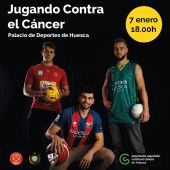 Los deportistas de los clubes de élite de Huesca jugarán este domingo contra el cáncer