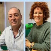 José Ignacio Carrasco de CEOE Palencia y Elena Villamediana de CC.OO Palencia