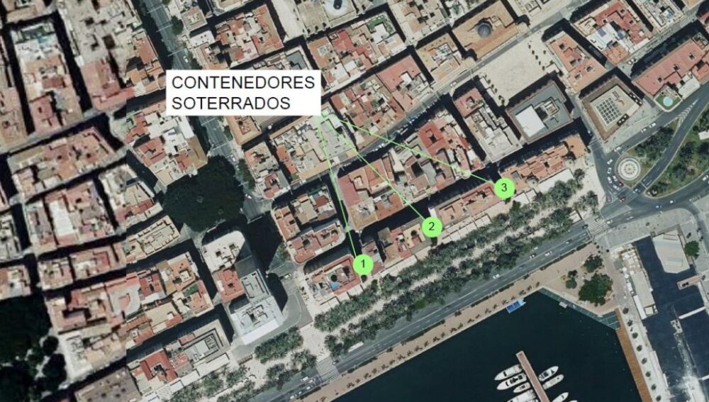 Calles donde se eliminarán los contenedores en supeficie