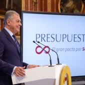 El alcalde de Sevilla José Luis Sanz en la presentación de los presupuestos en el Ayuntamiento 
