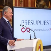 El alcalde de Sevilla José Luis Sanz en la presentación de los presupuestos en el Ayuntamiento El alcalde de Sevilla José Luis Sanz en la presentación de los presupuestos en el Ayuntamiento