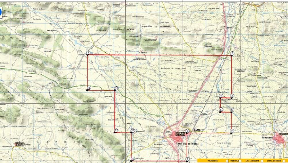 Área que contempla el proyecto de investigación "Neodimio"