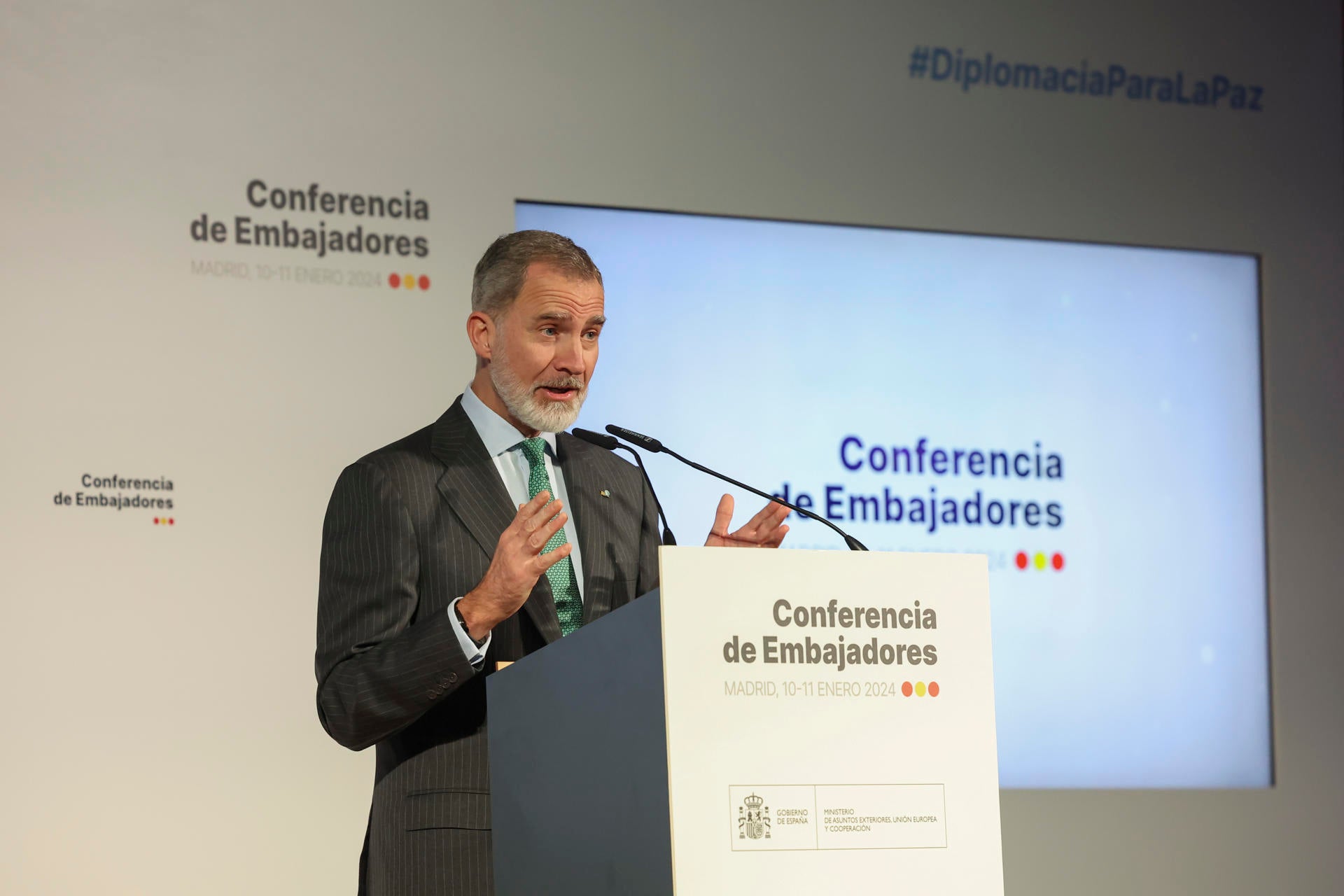 El rey Felipe VI pide que Palestina sea un Estado y que se respete el derecho humanitario en Gaza El rey Felipe VI pide que Palestina sea un Estado y que se respete el derecho humanitario en Gaza