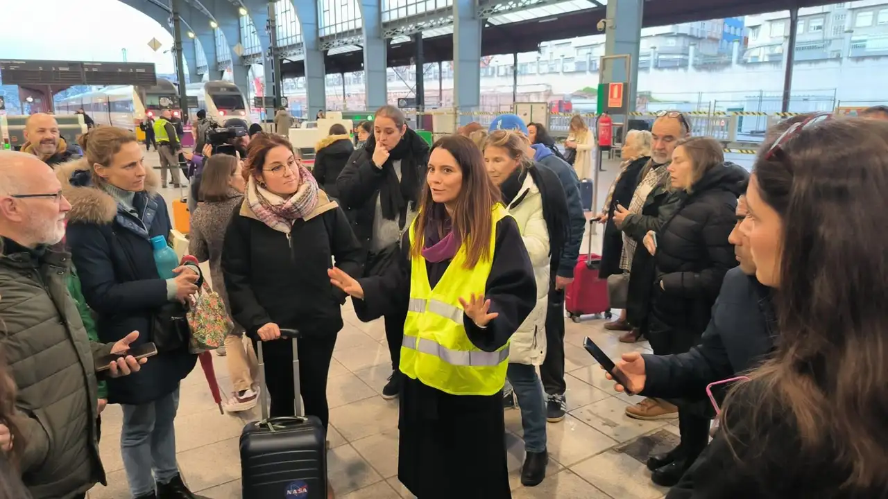 Imagen de la estación de trenes de San Cristóbal (A Coruña) esta mañana. Europa Press Imagen de la estación de trenes de San Cristóbal (A Coruña) esta mañana. Europa Press