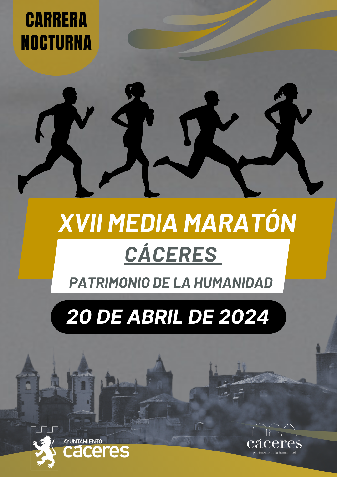 La XVII Media Maratón Cáceres Patrimonio de la Humanidad será el 20 de abril y como novedad tendrá recorrido nocturno La XVII Media Maratón Cáceres Patrimonio de la Humanidad será el 20 de abril y como novedad tendrá recorrido nocturno