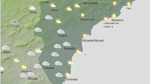 Mapa meteorológico de la Agencia Estatal de Meteorología. Mapa meteorológico de la Agencia Estatal de Meteorología.
