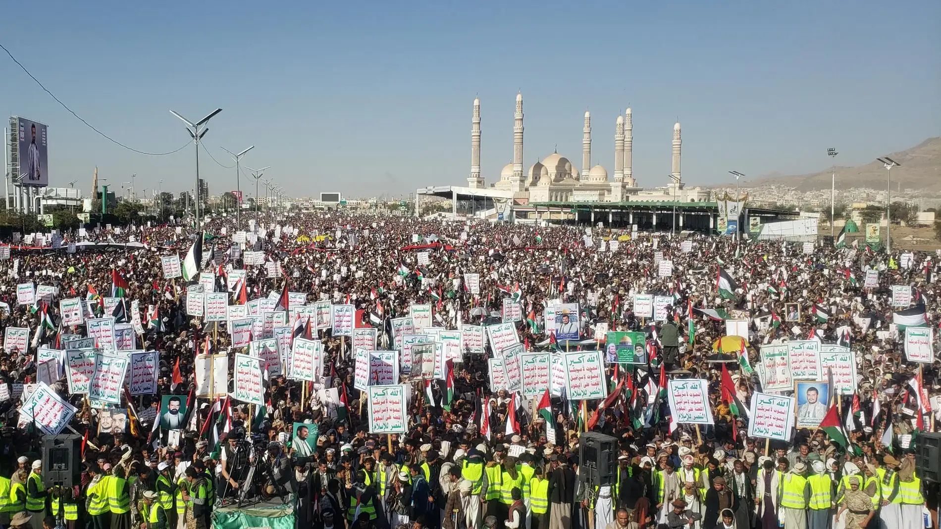 Protestas en Yemen tras el ataque de EEUU y Reino Unido