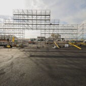 Montaje del escenario del Carnaval de Las Palmas de 2024