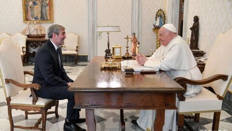 Fernando Clavijo, Presidente del Gobierno de Canarias y el Papa Francisco 