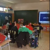 Los alumnos durante la clase de música Los alumnos durante la clase de música