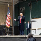 Donald Trump durante un discurso en Iowa 