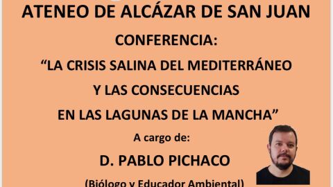 Cartel conferencia Pablo Pichaco, "Crisis Salina del Mediterraneo"