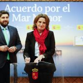 La ministra, Teresa Ribera, durante el acto celebrado este miércoles en Murcia