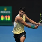 El tenista murciano Carlos Alcaraz en un partido del Abierto de Australia El tenista murciano Carlos Alcaraz en un partido del Abierto de Australia