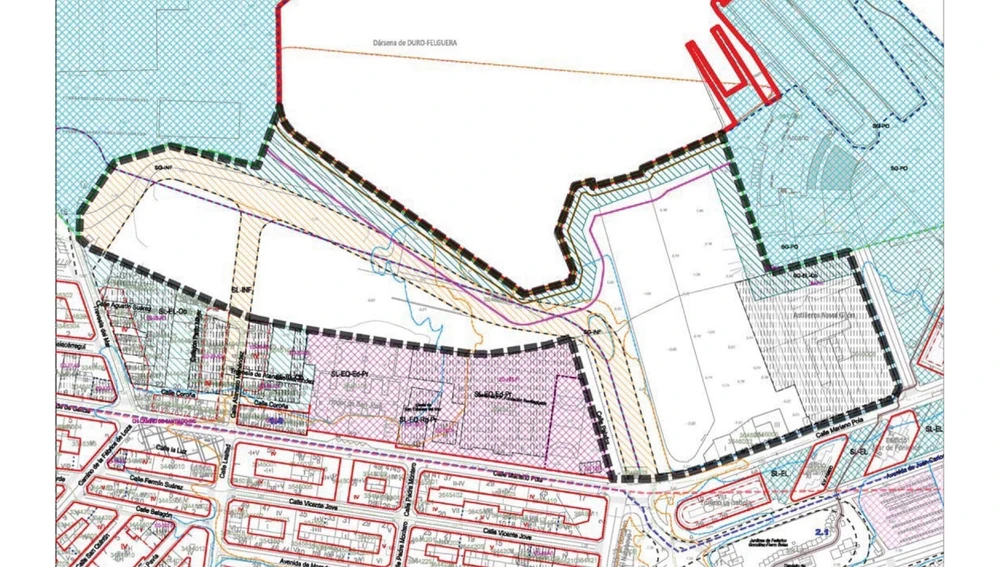 Plano de Naval Gijón para el proyecto &quot;Naval Azul&quot;