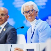 Christine Lagarde, president of the European Central Bank, speaking in the Global Economic Outlook session at the World Economic Forum Annual Meeting 2024 in Davos-Klosters, Switzerland, 19 January, 2024. Congress Hall