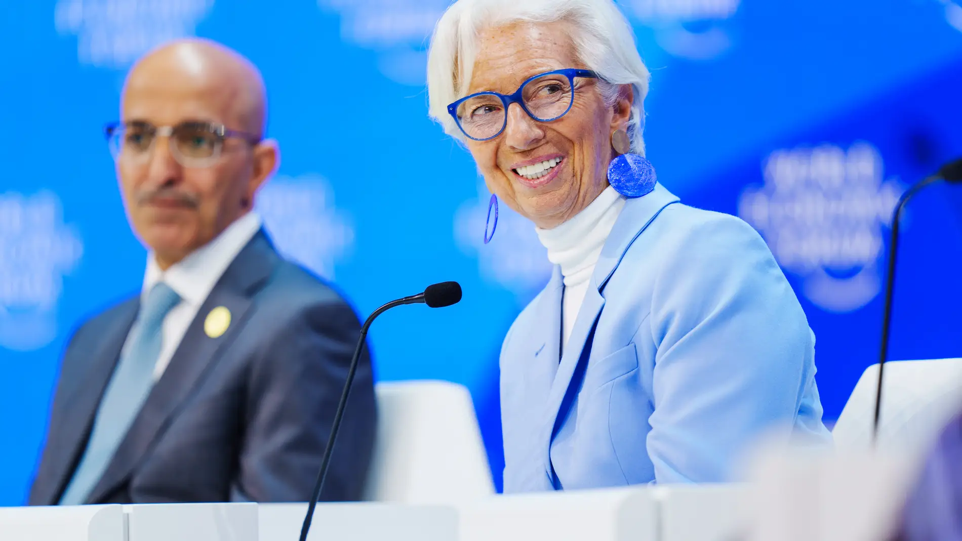 Christine Lagarde, president of the European Central Bank, speaking in the Global Economic Outlook session at the World Economic Forum Annual Meeting 2024 in Davos-Klosters, Switzerland, 19 January, 2024. Congress Hall
