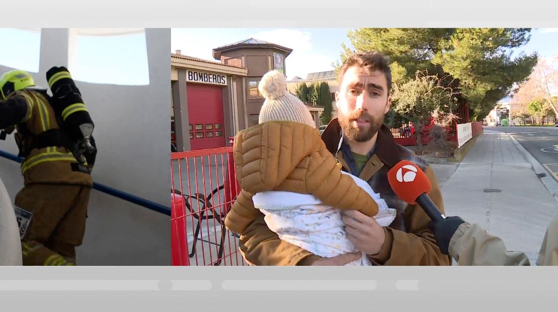 Andrés, el bombero que tuvo que acudir al trabajo con su bebé de cinco meses: "Me dijeron que me buscara la vida" Andrés, el bombero que tuvo que acudir al trabajo con su bebé de cinco meses: "Me dijeron que me buscara la vida"