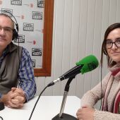 Agustín Cámara, presidente, y Verónica Sánchez, nueva directora de la banda de la Agrupación Musical 'Maestro Ibáñez'