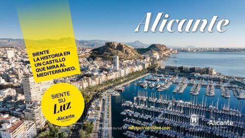 Cartel de la campa&ntilde;a &quot;Alicante, siente su luz&quot; que se presenta en Fitur