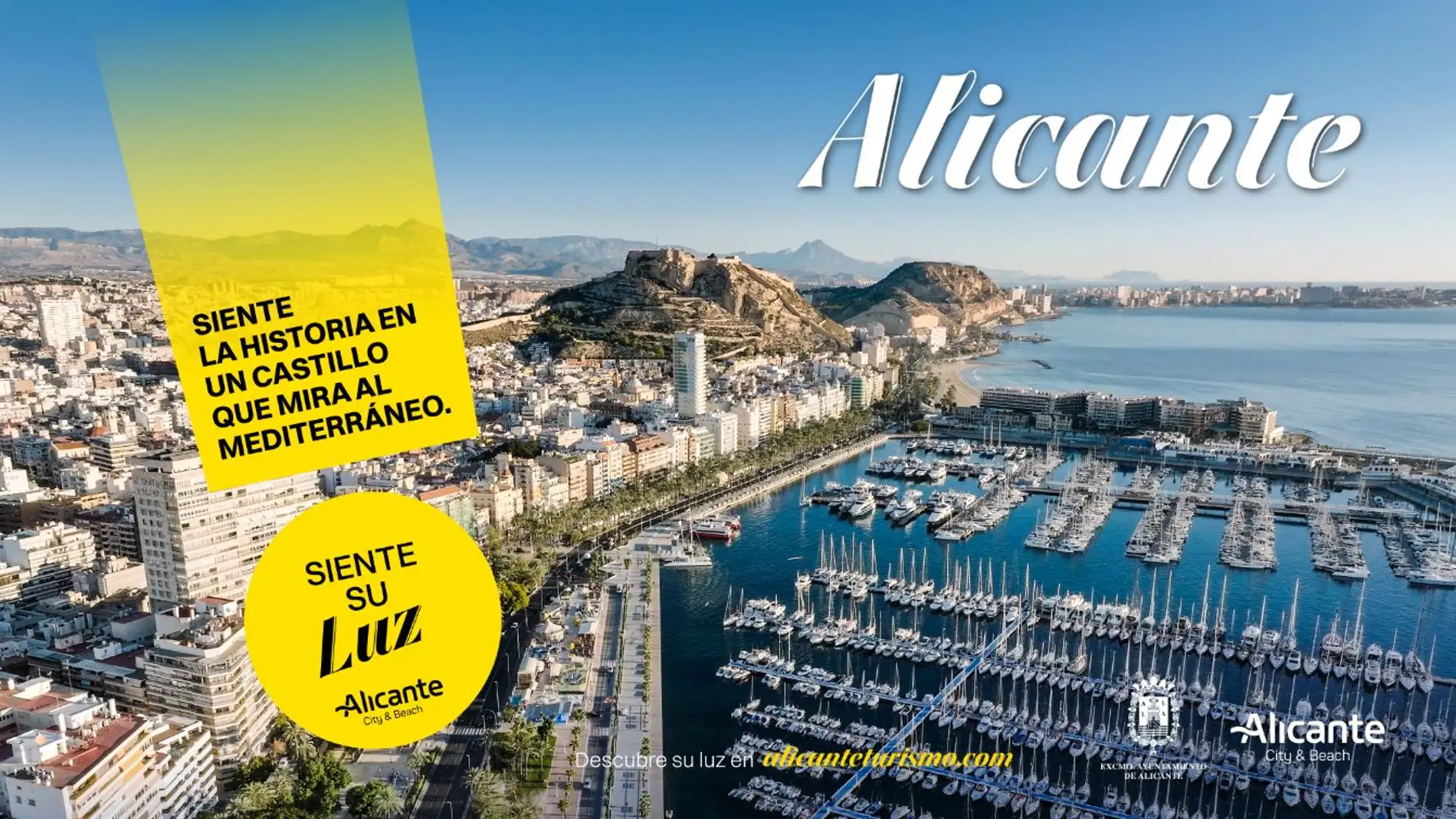 Cartel de la campaña "Alicante, siente su luz" que se presenta en Fitur