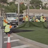 Obras en el acceso a la urbanización Montecasino de La Nucía Obras en el acceso a la urbanización Montecasino de La Nucía