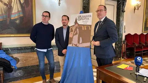 David González Codón, Luis García y Mario Arias. David González Codón, Luis García y Mario Arias