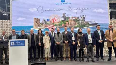 Presentación de Mar de Santiago de Vilanova de Arousa El alcalde,Gonzalo Durán durante la presentación